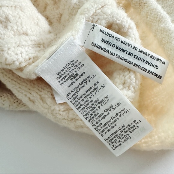 J.Crew Cable Knit Chunky Sweater Beige - Picture 6 of 6